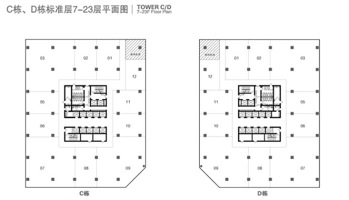环球贸易中心C、D座平面图